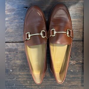 J. Crew Leather Loafers with Gold Accents Glazed Pecan & Gold - IT shoe Fall 25